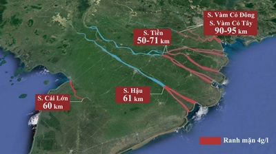 Miền Tây trong 'cơn bão' hạn mặn