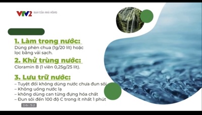 PHIM VỀ NƯỚC SẠCH: HƯỚNG DẪN XỬ LÝ NƯỚC MÙA BÃO LŨ