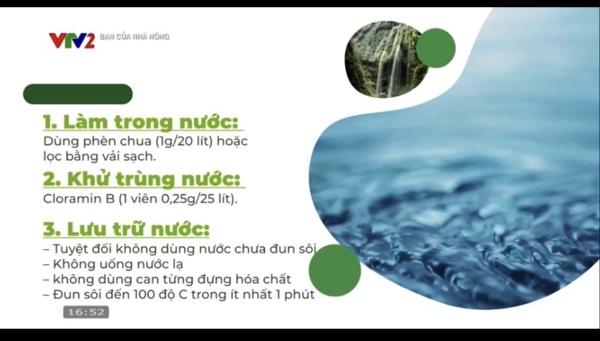 PHIM VỀ NƯỚC SẠCH: HƯỚNG DẪN XỬ LÝ NƯỚC MÙA BÃO LŨ